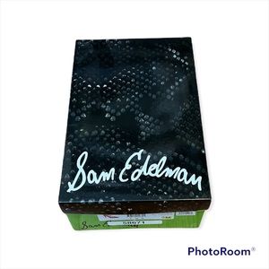 SAM EDELMAN Hazel Red Dotted Tulle New Size 9 Heel Size 4 inches slip on